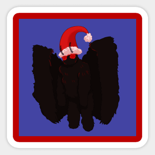 Mothman as Santa Claus Sticker